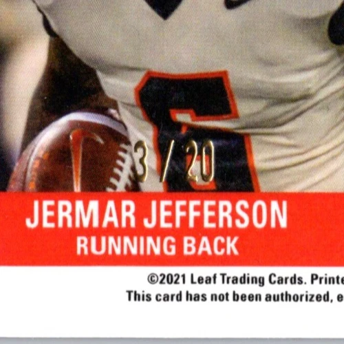 2021 Leaf Pro Set Metal Jermar Jefferson Black Crystal #'d/20 - Image 3 of 3