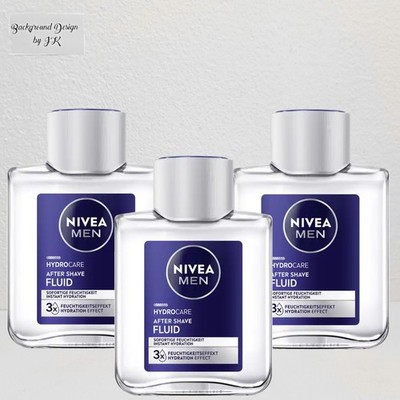 3X 100ML Nivea Men Hydro Care After Shave Fluid Aloe Vera Shaving Water