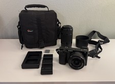 Sony Alpha a6000 Bundle w. 16-50mm 55-210mm lenses, Bag, 3 batteries