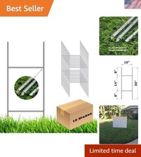 30x10 Inch Galvanized Wire Sign Stakes - 10 Pack for Effortless Installation