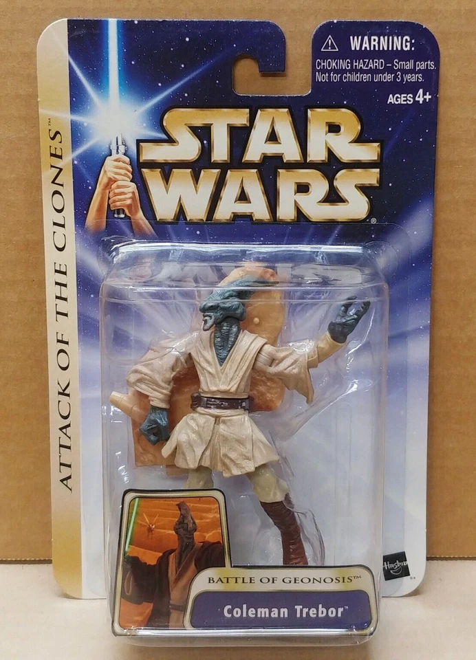 Star Wars Saga Coleman Trebor #24 2003 ERROR Falta Sable AOTC SIN USAR, EN CAJA 3,75" Foto 2 de 4