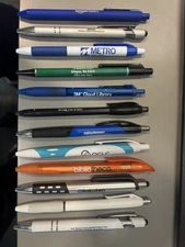 Lot of 12 Advertising Ballpoint Pens Various Brands mostly Library related