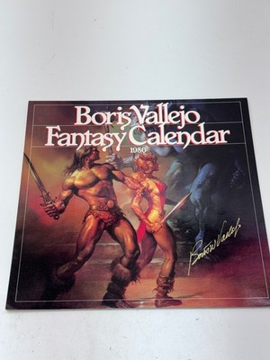 1986 Boris Vallejo Fantasy Calendar Pre-Owned Autographed by Boris Vallejo !!!