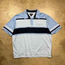 Vintage Arnold Palmer Polo Shirt blue stripe Large preppy