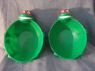 2 Vintage 1990 Teenage Mutant Ninja Turtle Michelangelo Green Plastic Bowls