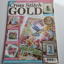 Cross Stitch Gold British Magazine 47 Apr 2015 Hummingbird Peacock Fairy