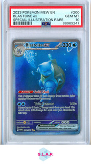 BLASTOISE EX SPECI4L ILLUSTRATION RARE POKEMON MEW EN 151 2023 200 PSA 10