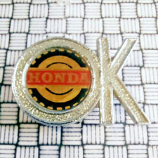 Vintage Honda Motorcycle OK Brooch Pin Badge 30mm x 21mm