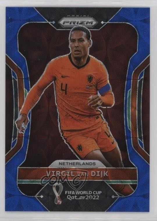 2022 Panini Prizm World Cup Qatar Choice Blue 117/135 Virgil Van Dijk #163 0w77