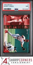 1994 SELECT #7 BARRY LARKIN REDS HOF POP 3 PSA 9