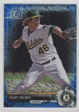 2017 Bowman Chrome Prospects Blue Shimmer Refractor Grant Holmes #BCP45 2r7