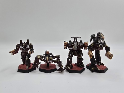 #ad BATTLETECH Gothic 4 Mech Lance Black amp; Red Lot PRO PAINTED $200.00