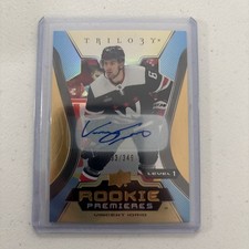 2023-24 Trilogy “Rookie Premieres Gold Autos” Vincent Iorio #132 S/N /349