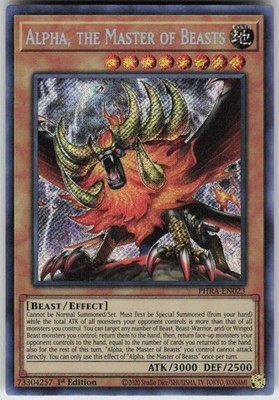 Alpha, the Master of Beasts 1st Edition Secret Rare Phantom Rage PHRA-EN023 LP
