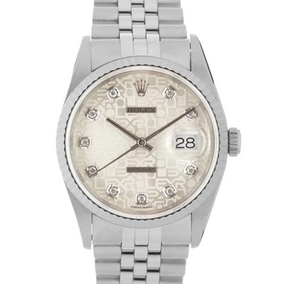 ROLEX Datejust 16234G Silver Computer Dial, Warranty Card Blank, Serial Numb...