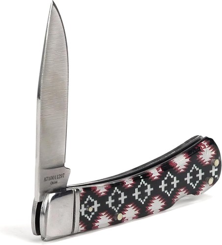 Ariat Red White Aztec Pattern 3" - Acc Knives - A710011297 - Picture 5 of 5