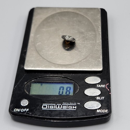 Antiguo botón de flor de vidrio estilo acero corte pasaporte plata brillo pasaporte 1/2" - Imagen 10 de 10