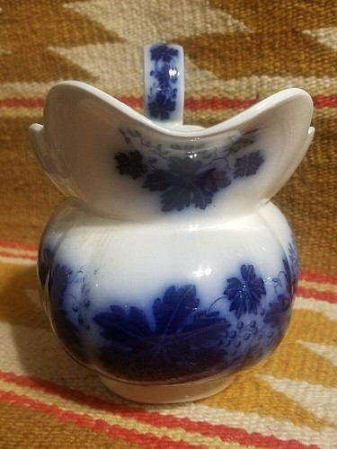 GEFLE SWEDEN VINRANKA PERCY FLOW BLUE 16oz JUG or PITCHER GRAPE VINES & LEAVES - Picture 2 of 8