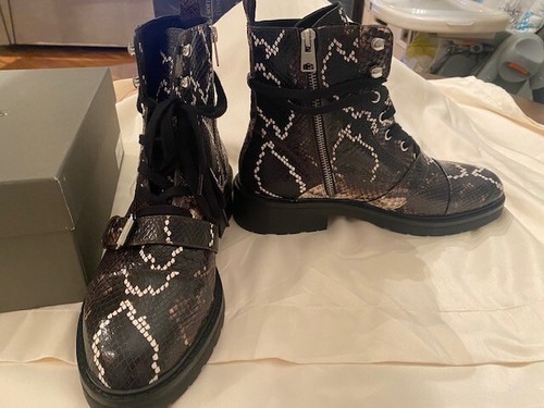 AllSaints Donita Leder Schlangenstiefel - Größe 9 (USA) - Bild 2 von 13