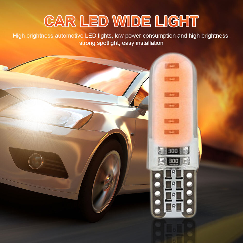 10Pcs T10 Car Signal Lights COB License Plate Light Lamp Waterproof