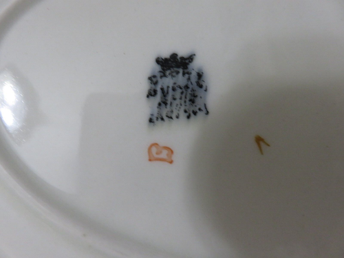 Crown Ducal Ware vegetable bowl England #1424 Bird Orange Blue - Picture 2 of 2
