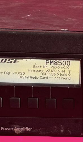 Bose PowerMatch PM8500 Eight-Channel Power Amplifier FAULT ERROR READ - Picture 4 of 6