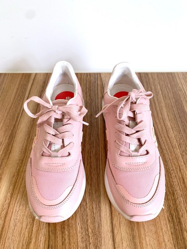 ROLLIE Weekender pink lace up leather metallic lace up sneakers sz 38 - Picture 3 of 13