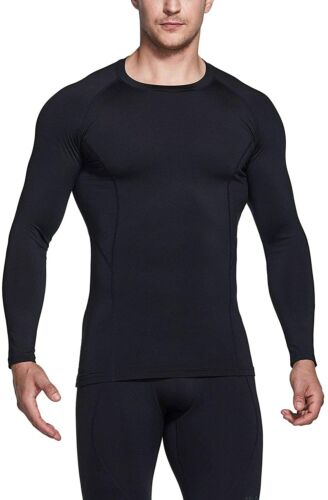 TSLA 1 or 2 Pack Men's Thermal Long Sleeve Compression Shirts, Athletic Base Lay - Picture 1 of 6