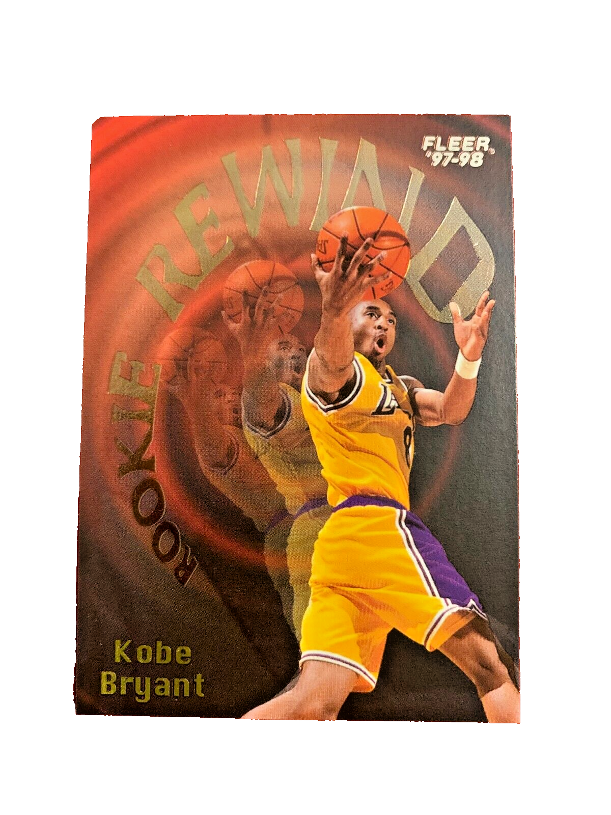 KOBE BRYANT, LAKERS, 97-98 FLEER ROOKIE REWIND, #3 OF 10, HOF