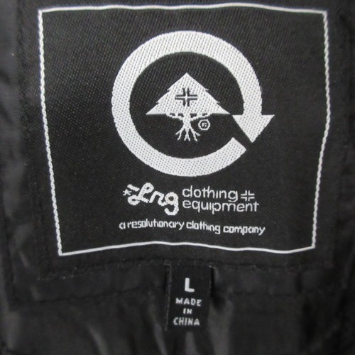 LRG Jacket Adult Large Black Space Full Zip Hooded Polyester Pockets - Picture 6 of 7