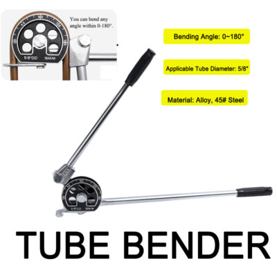5/8'' Tubing Bender 180 Degree Bending Tool Pipe Bender Manual Pipe Tube Bender
