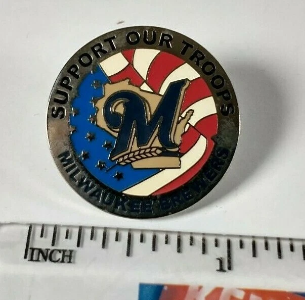 Milwaukee Brewers Hat Lapel Pin MLB Support Our Troops 2012 - Image 3 of 3