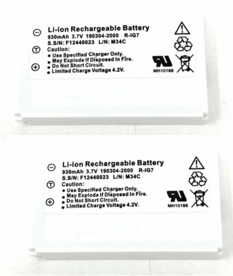 2 Pack Replacement Battery for Logitech Harmony One, 900, 720, 850, 880, 885