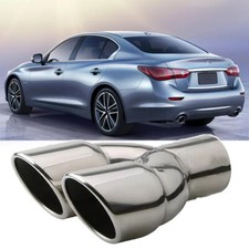 Exhaust Muffler Tip Double Outlet Tail Throat Throat For Infiniti Q50 Q60 Q70