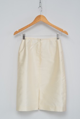 Escada Margaretha Ley Vintage Women's White Silk Skirt Size 36 Made in Bulgaria - Picture 5 of 11