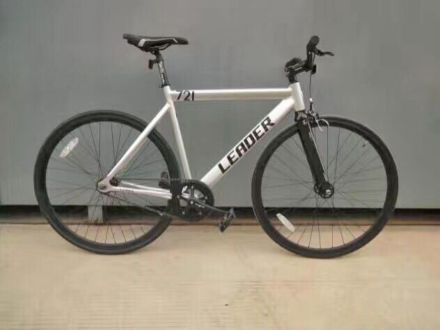 Sale! Leader 2014 721 Complete Bike 48cm Gloss Silver Fixed Riser Bar New!