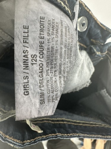 LEI Girls Gabby Lowrise Flare Adjustable Waist Blue Jeans size 12S - Picture 9 of 9
