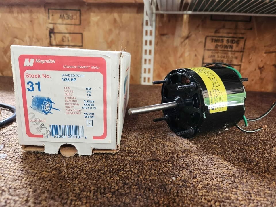 MagneTek #31 JA2N192N Universal Electric Motor 1/25HP 115V 1550RPM