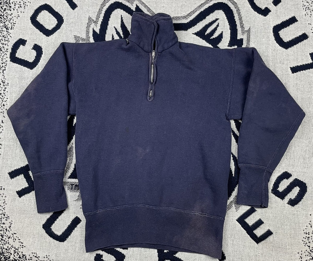 hanes 50s 60s スウェット　WIND SHIELD VTG 50s 60s Hanes Wind Shield 1/4 Quarter Zip Pullover 100