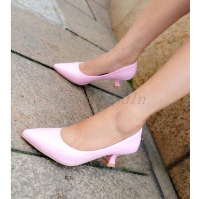 Stylish Multi Color New Fashion Womens Sweet Dress Shoes Low Heel Ladies  Pumps | eBay