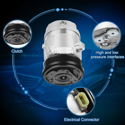 For 2000-2003 Chevrolet Impala 1996-2004 Buick Regal 3.8L A/C AC Compressor - Picture 4 of 10