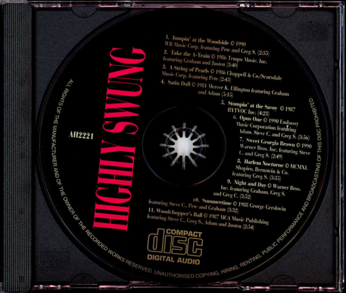 Highly Swung - Highly Swung CD Take The A-Train / Satin Doll / Opus One - Picture 4 of 4