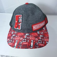 Star Wars Hat Cap Snapback Youth Disney Parks Mesh One Size Gray Resistance Logo
