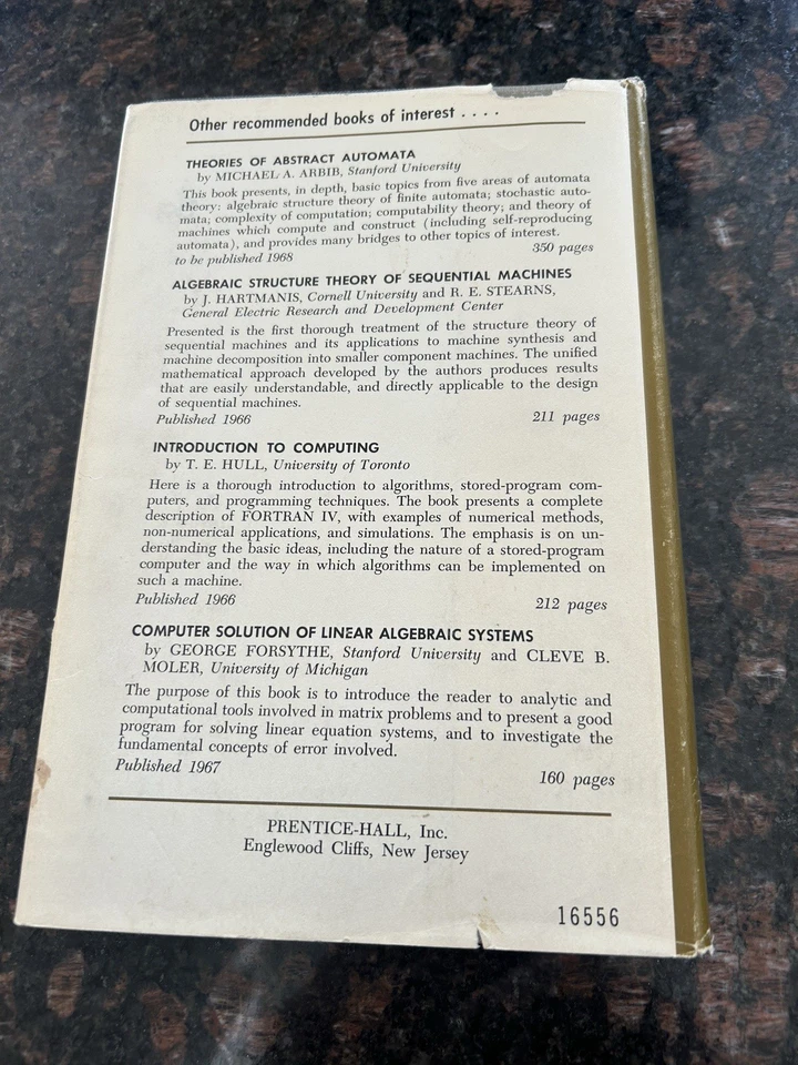 Computation: Finite and Infinite Machines Minsky Prentice Hall 1967 Hard Cover - Image 4 of 4