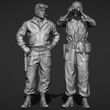 Unpainted 1/35 US Army Tank Crew Soldiers Resin Figure Model Kit Unassembled