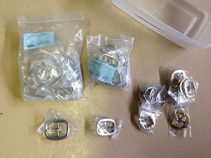 Lot 36 Stainless Steel Solid Brass Cart Halter Buckle Horse Tack Hardware New 22
