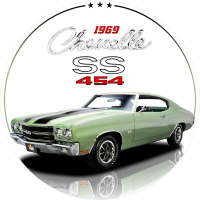1969 Chevrolet Chevelle SS 454 11.75in ROUND METAL SIGN | eBay