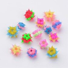 10 Polymer Clay Spiky Beads Assorted Lot 8mm to 11mm Uniqure Beads