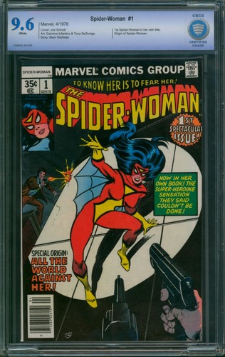 Spider-Woman #1 (1978) ⭐ CBCS 9.6 WHITE PGs ⭐ New Origin Jessica Drew! Key Comic