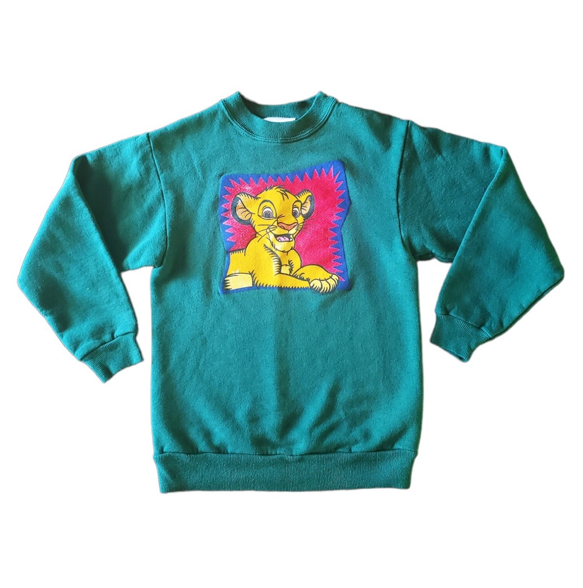 Vintage Rare 90's Lion King Simba Crew Neck Sweatshirt Size 10-12